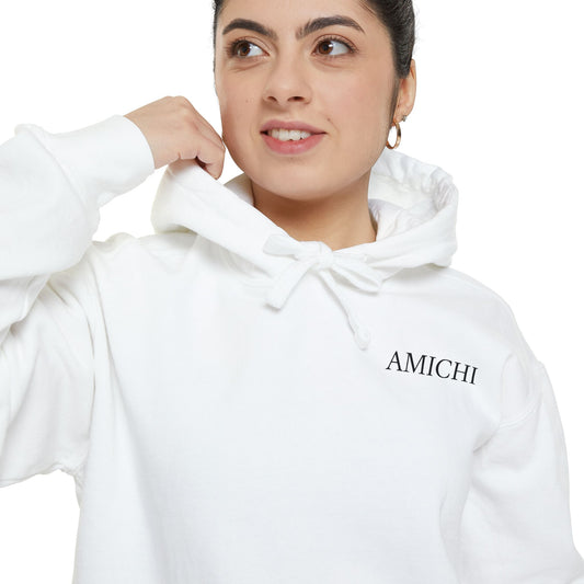 AMICHI Women's Relaxed White Casual Hoodie