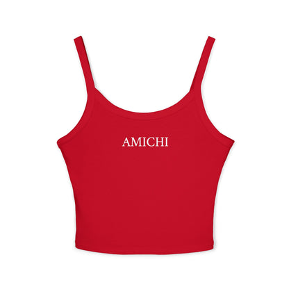 AMICHI Red Spaghetti Strap Tank Top