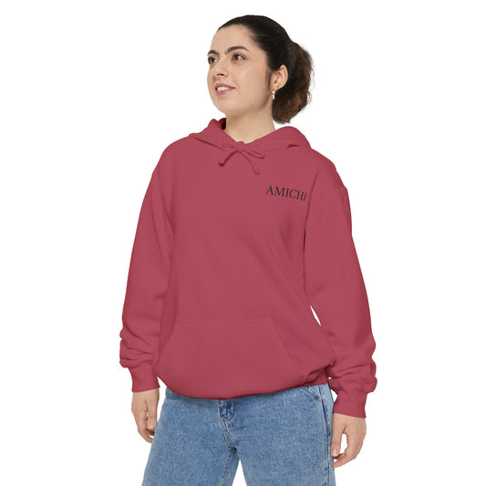 AMICHI Women's Relaxed Casual Crimson Hoodie