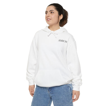 AMICHI Men's Relaxed White Casual Hoodie